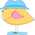 Yellow Spring Bird Wearing a Rain Hat