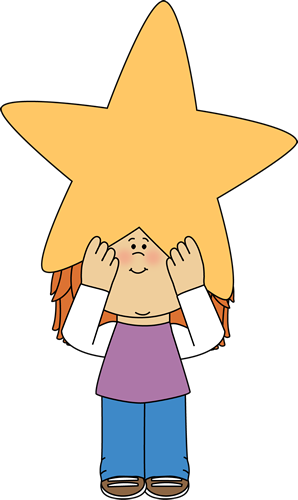 Girl Holding a Star Above Her Head