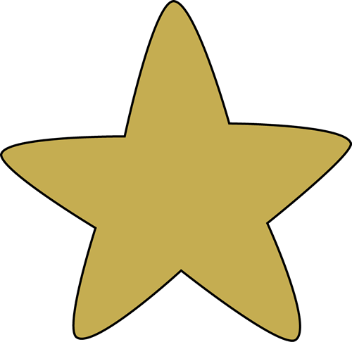 Gold Rounded Star