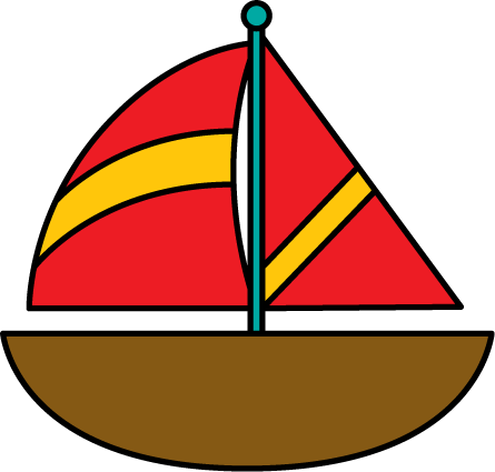 Brown Sailboat Clip Art - Brown Sailboat Image