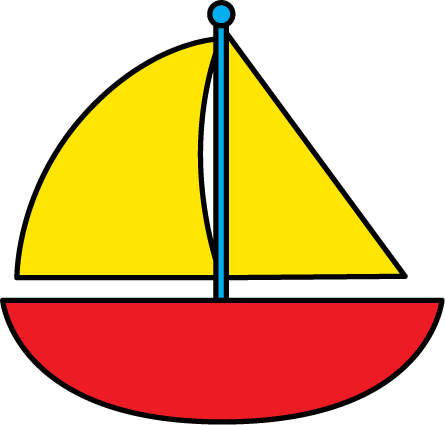 Red Sailboat Clip Art - Red Sailboat Image