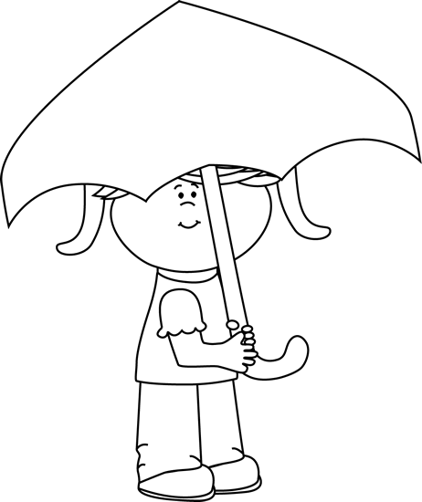 umbrella clipart black and white