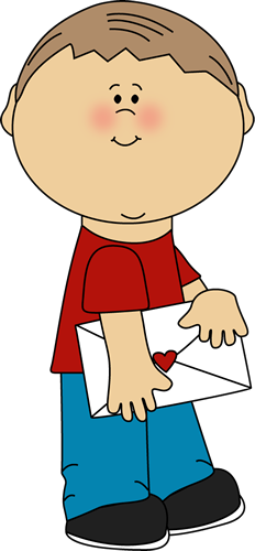 Boy with Valentine's Day Card