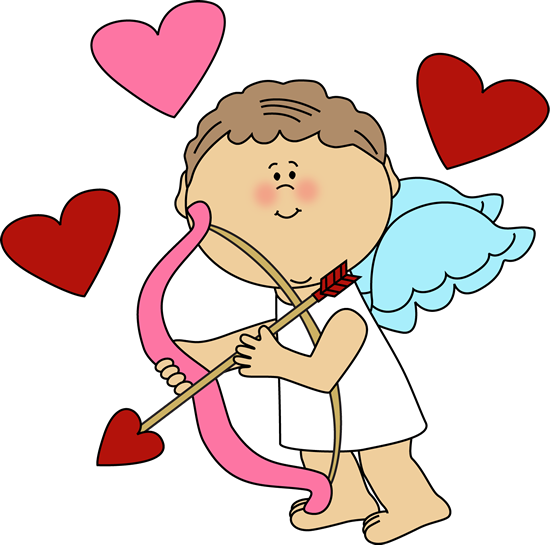 Cupid with Hearts Clip Art - Cupid with Hearts Image