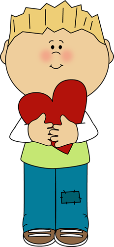 Boy Holding Red Valentine Heart