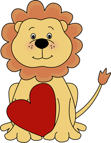 Valentine's Day Lion Clip Art - Valentine's Day Lion Image