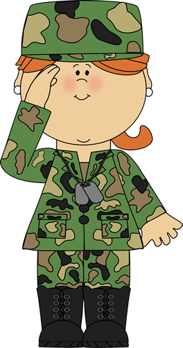 Military Girl Saluting