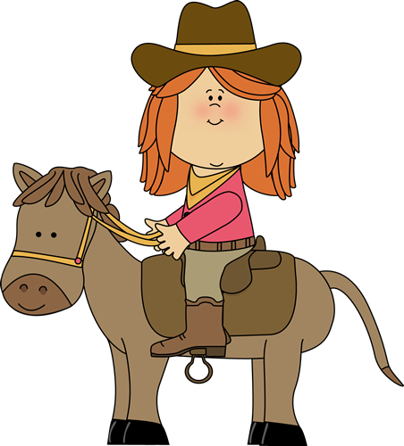 Cowgirl on a Horse Clip Art - Cowgirl on a Horse Image