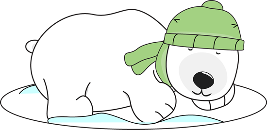 Polar Bear Sleeping in the Snow