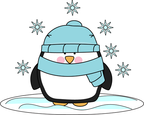 Penguin in the Snow Clip Art - Penguin in the Snow Image