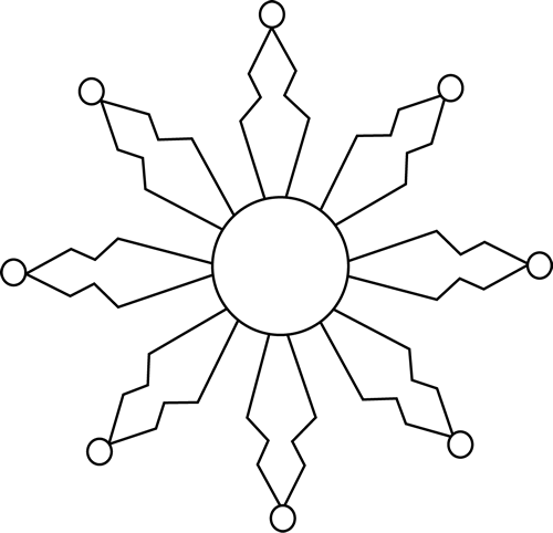 Black and White Snowflake